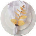 Set of 4 Yellow Leaf Eucalyptus Napkin Rings, Rustic Napkin Ring, Minimalist Tabledecor, Oriental Tabledeco