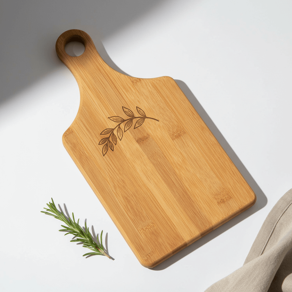 personalized bamboo paddle cutting board with Personalized Engraving