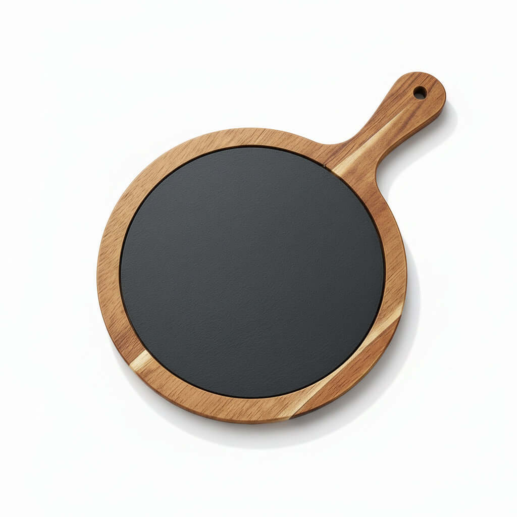 Engraved Deer Charcuterie Board with Slate – Acacia Wood Cheese Board with Knives | Rustic Serving Board (Multiple Styles)